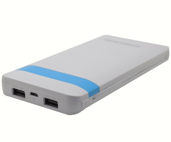 Baterie externa iUni PB16, 10000mAh, Dual USB, Powerbank, White